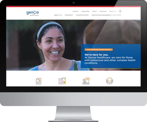 Genoa Healthcare website on iMac